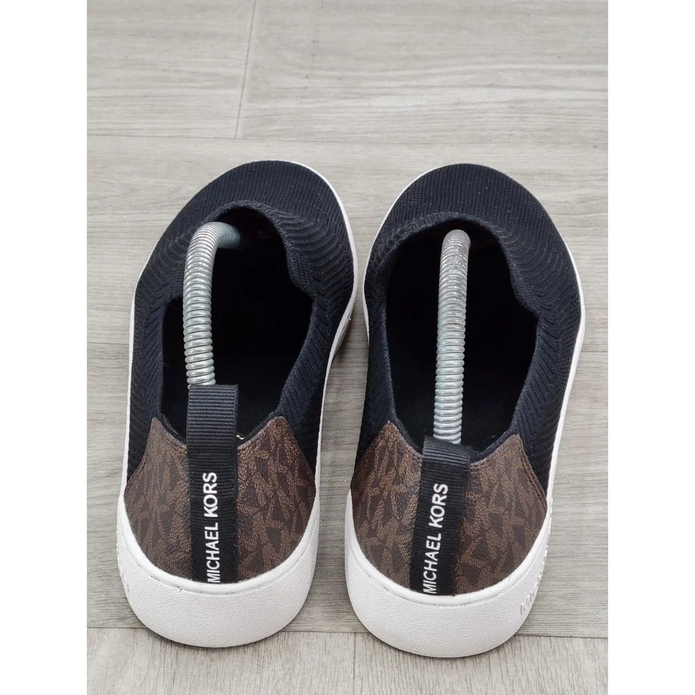 Michael Kors Juno Knit Slip On Met SF Stretch Knit  Women's Size 8.5 M Monogram